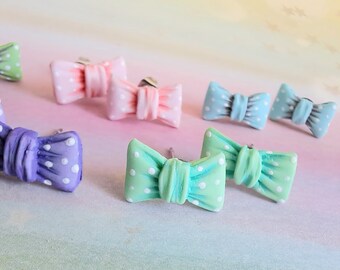 1 Paar Ohrstecker Schleifchen Kawaii