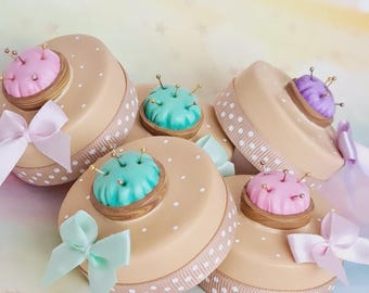 Nähgewicht mit Nähthema versandbereit  – handgemacht aus Fimo – süßes Stoffgewicht fürs Nähen Quilten pastellfarben