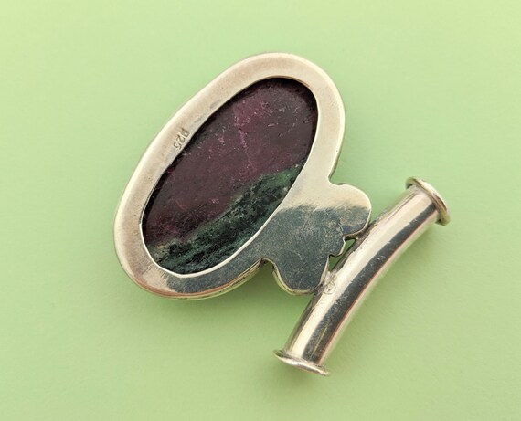 Stunning Ruby Zoisite Sterling Silver Pendant // … - image 9