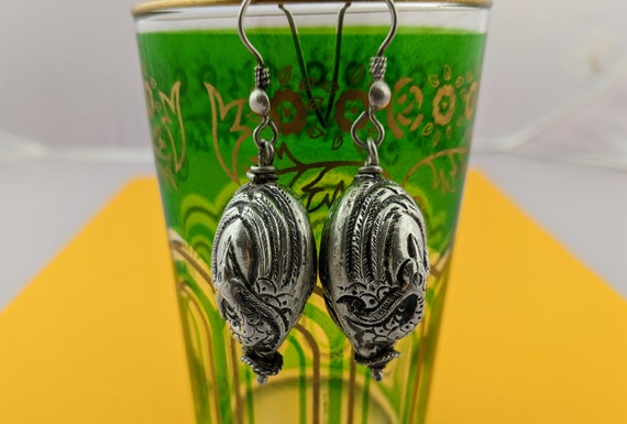 Himalaya Vintage Peacock Earrings // Sterling Pea… - image 4