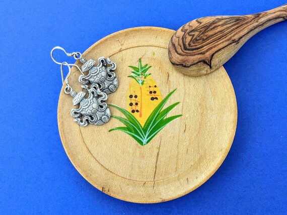 Tibetan Auspicious Symbol Repousse Dangles // Ash… - image 2