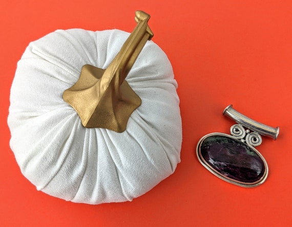 Stunning Ruby Zoisite Sterling Silver Pendant // … - image 5