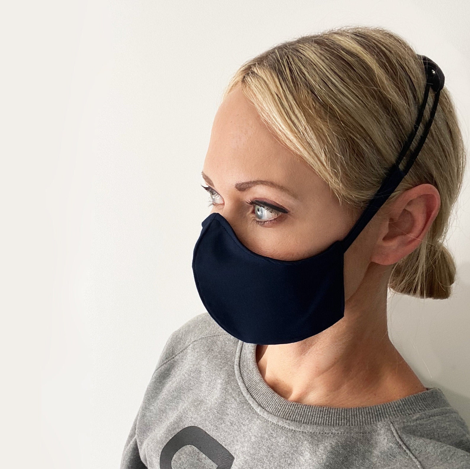 Over the Head Mask w VELCRO® Brand Fastener Hearing Aid Mask Etsy
