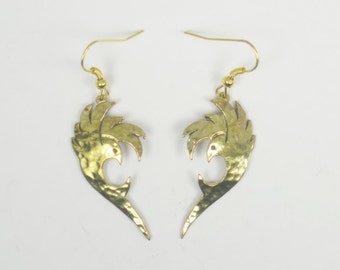 Bird in Fight Bronze Earrings by David Blonski offered
