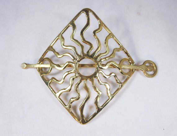 Diamond Sunburst Hair Barrette In Bronze With Twist Lock Etsy