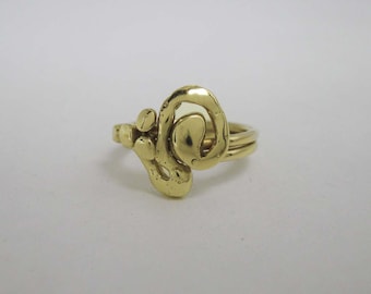Freeform Handmade Bronze Ring (one of a kind)   BR063