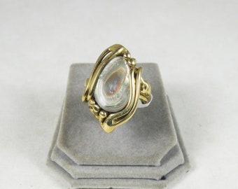 Abalone Shell Ring in Bronze by David Blonski      (a one of a kind setting)   SBR-Abalone-03