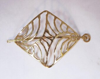 Diamond Hair Barrette 01 made in Bronze with Twist Lock Action