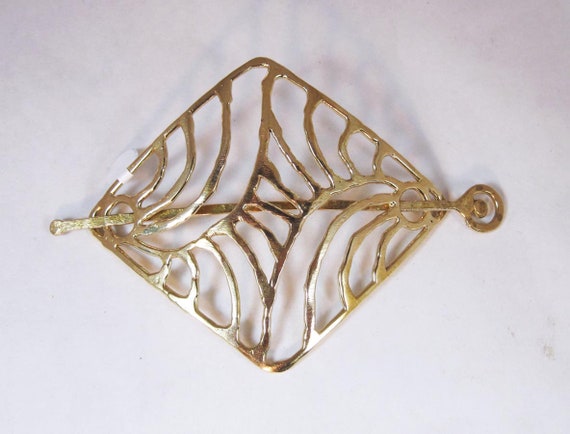 Diamond Hair Barrette 01 Made In Bronze With Twist Lock Action Etsy