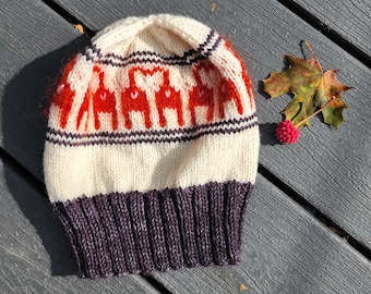 Guess What? Cat Butts Remix! Knitting pattern | Funny | colorwork | snarky | beanie | toque | hat