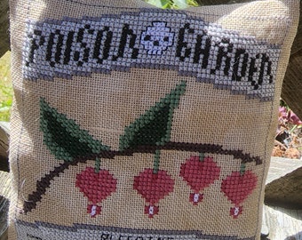 Bleeding Hearts Cross Stitch Pattern – Poison Garden Series (PDF)