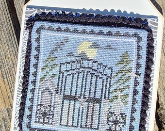 Spooky Cemetery Cross Stitch Pattern - Halloween Goth (PDF Pattern)