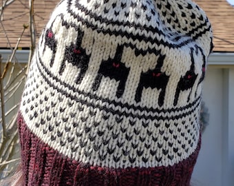 Guess What? Cat Butts! Knitting pattern | Funny | colorwork | snarky | beanie | toque | hat