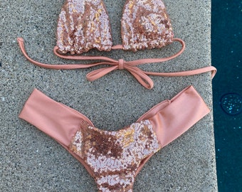 rose gold bathing suit