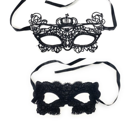 Mens Black Masquerade Ball Eye Mask Etsy