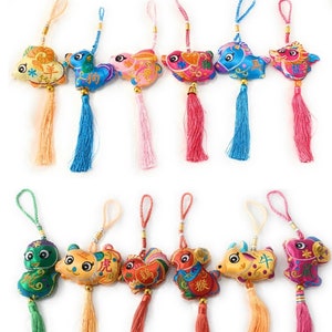 Feng Shui Lucky Tassel Chinese New Year Wall Hanging Car Deco Bag Charm - Zodiac Animals