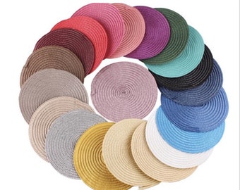 Round Straw Disc Millinery Hat Fascinator Base DIY Craft Pillbox Fornitura REGNO UNITO