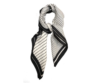 large black silk scarf