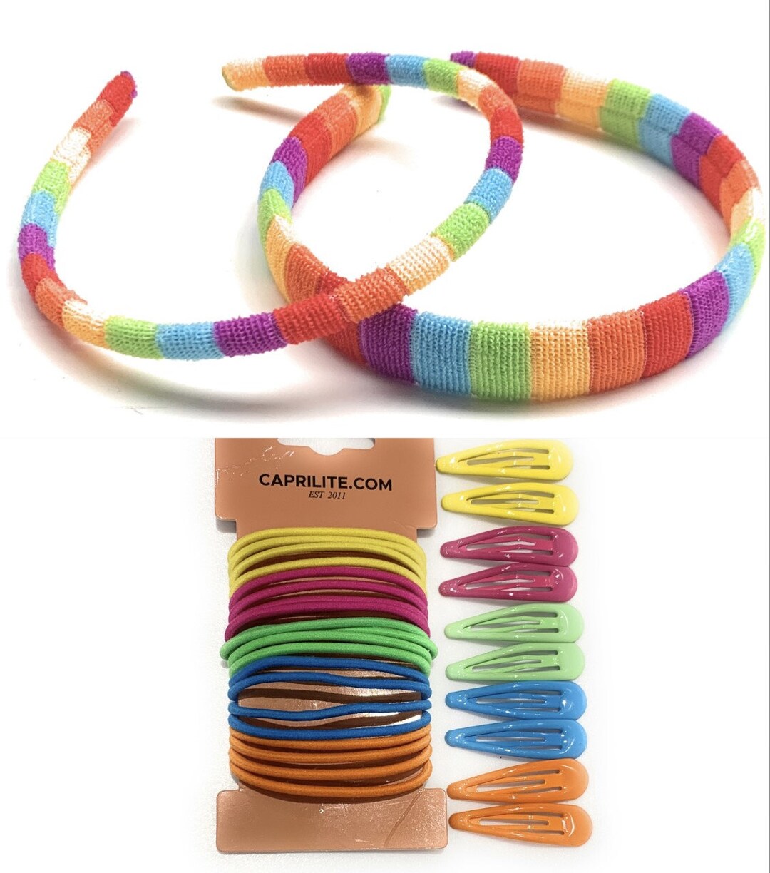 Rainbow Daisies Hair Accessories Bundle