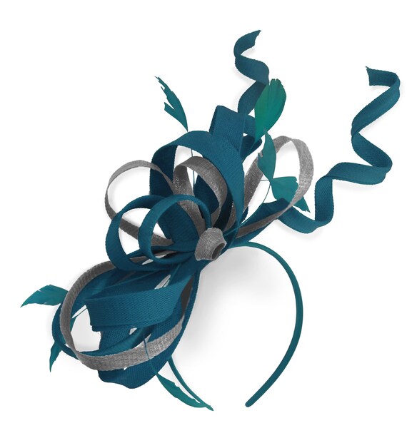Caprilite Teal and Silver Wedding Swirl 