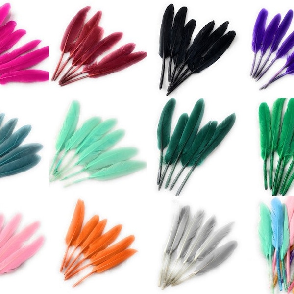 50 x Goose Feathers Pack, 10 - 15cm Arts & Crafts Fancy Dress Making Feather UK