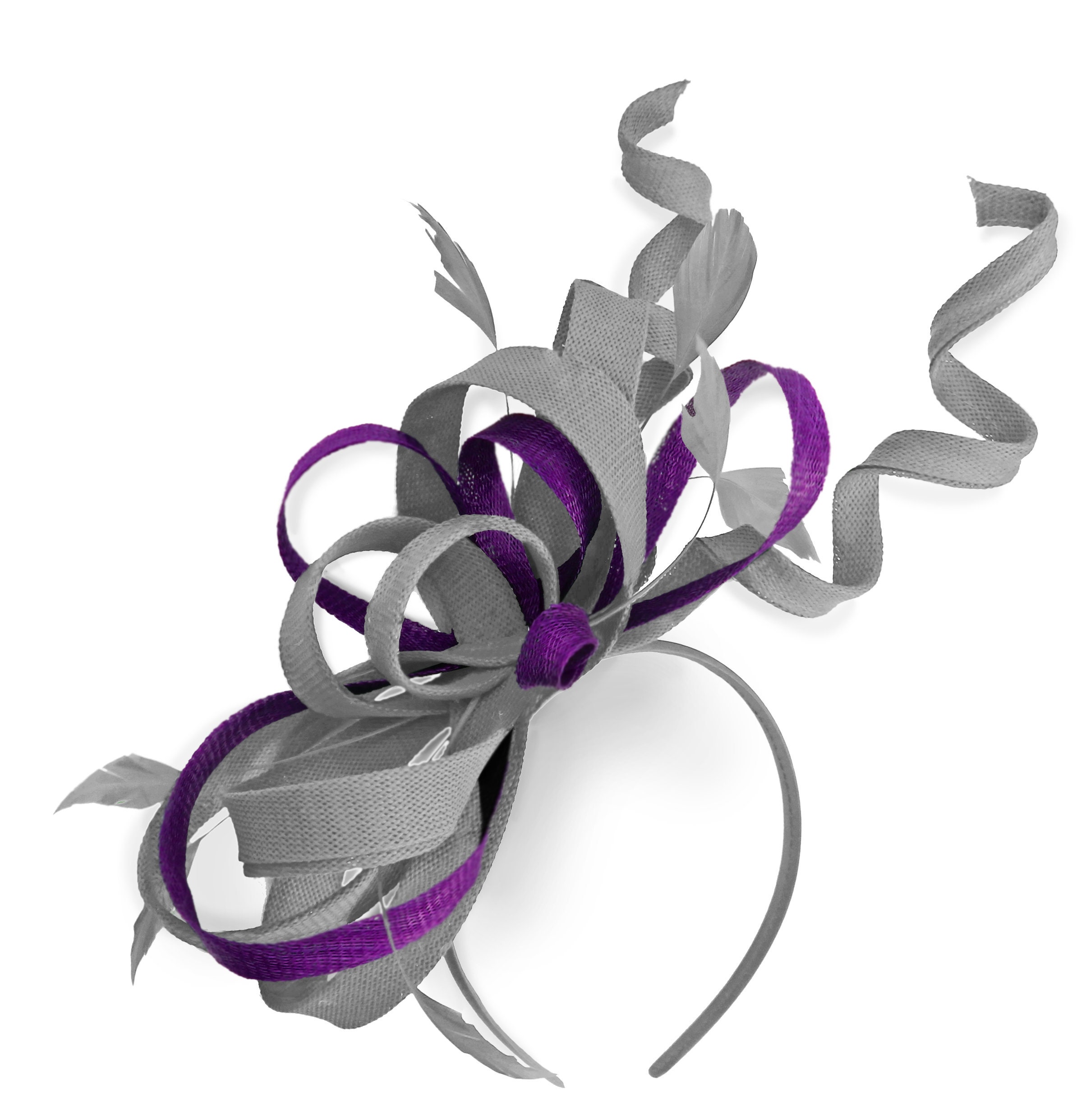 Dark Purple Wedding Swirl Fascinator - Etsy