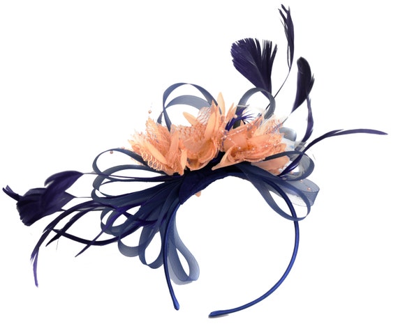 Peach Nude Fascinator on Headband Alice 
