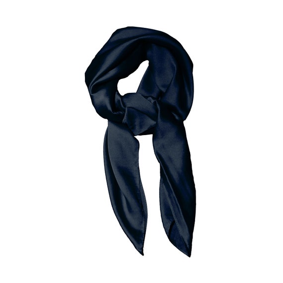 70cm X 70cm Navy Plain Solid Square Scarf Big Ladies Womens - Etsy