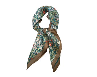 Soft Polyester Silk Womens Square Scarf Fashion Print Giraffe Repeating Brown White Hair Square Scarf Scarf Silk Scarf Hair Band Multiple Ways Of Wearing Daily Decor Soft Polyester Silk Womens Square Scarf Fashion Print Giraffe Repeating Brown White Hair Square Scarf Scarf Silk Scarf Hair Band Multiple Ways Of Wearing Daily Decor