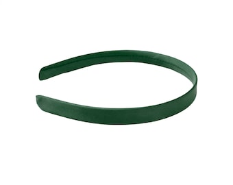 Plain Green Flat SATIN Fabric Thick ALICEBAND 15mm HEADBAND Hair Band Accessories