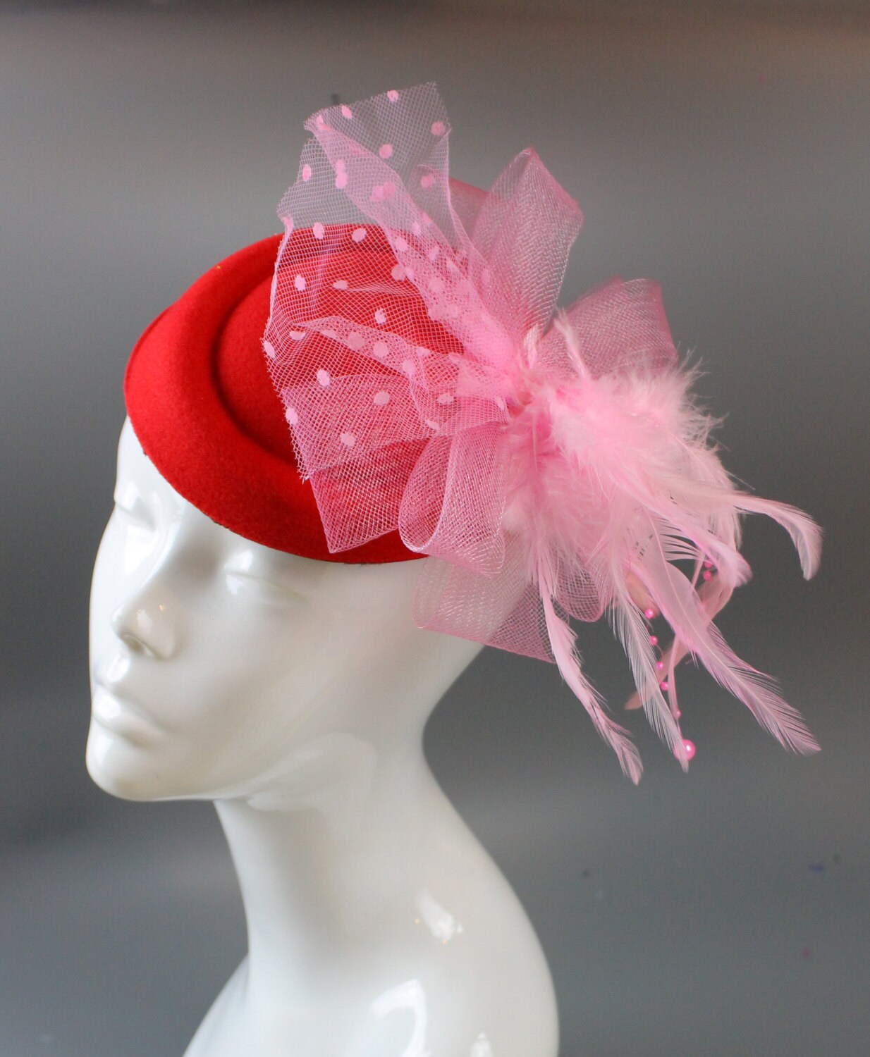 Baby Pink Fascinator Hat Pill 