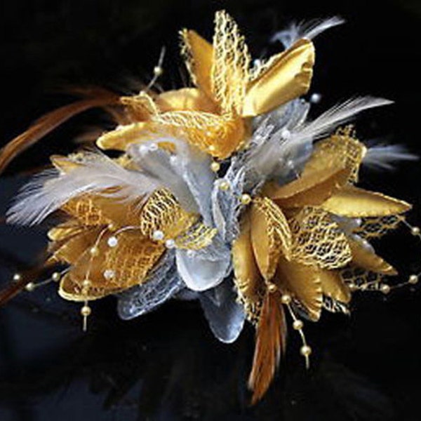 Gold Fascinator Etsy
