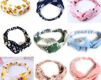 Twist Knot Headband Head Wrap Boho Knotted Hairband Ladies Elastic Hair Band UK - Lots of designs to choose from