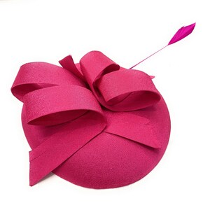 Distinctive Hats Sinamay Pillbox with Feather FLower in Silver 16409 main image 0