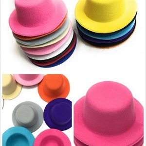 Set of 4 x Mini Round Top Hat Cap Fascinator Felt Hat Base Supplies Wholesale