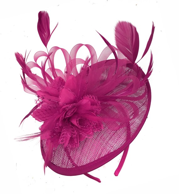Caprilite Disc Saucer Sinamay Fuchsia 