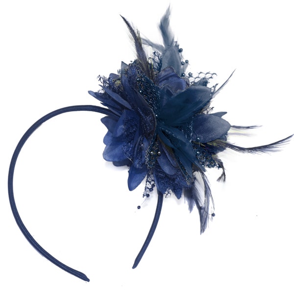 Navy Blue Fascinator - Etsy