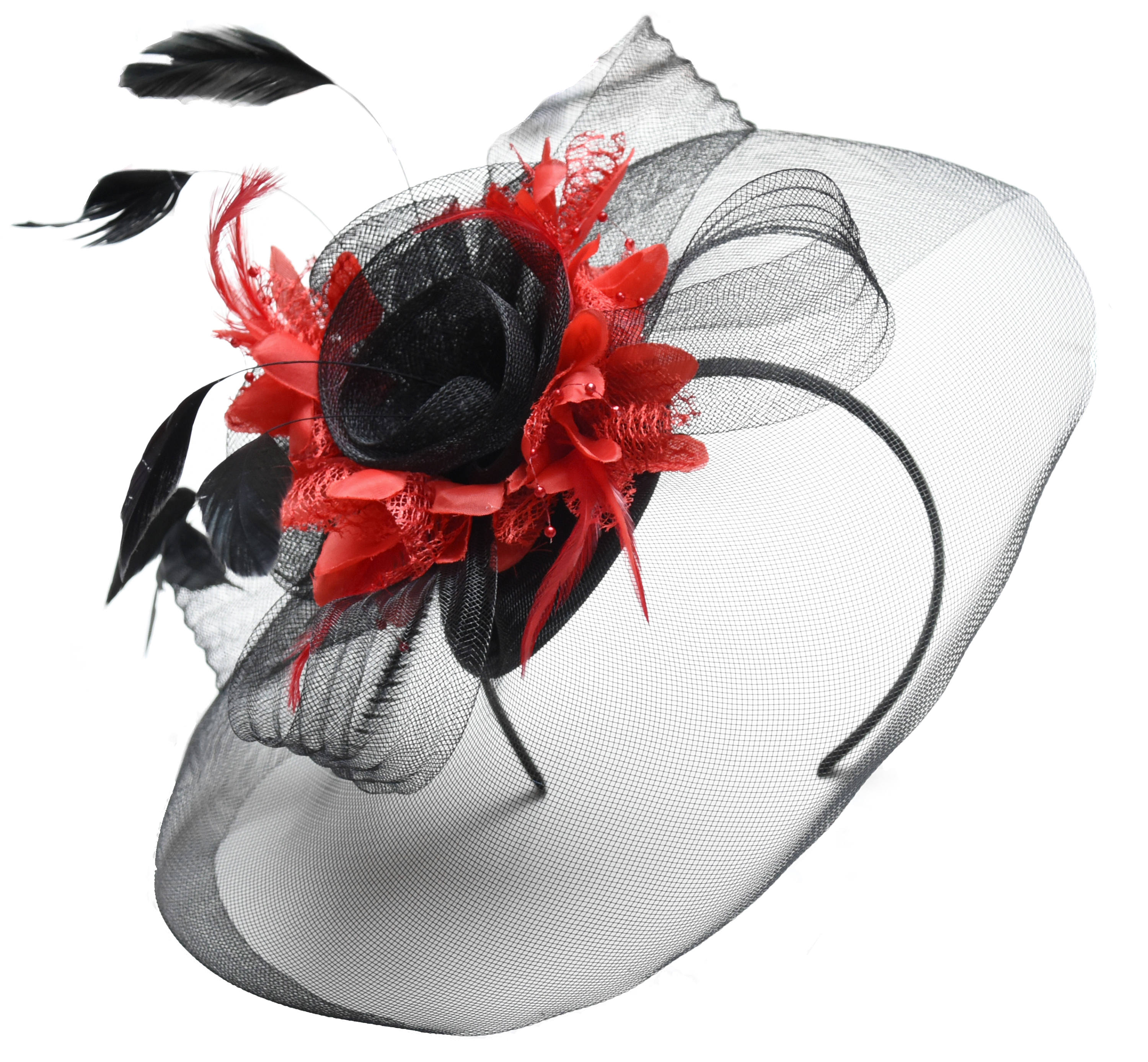big black wedding hat