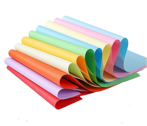 Color Paper A4 for Craft, Art Photocopy - 100 Sheets. 10 Colour. 80GSM 