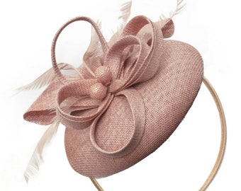 Baby Pink Light Pink Blush Fascinator 
