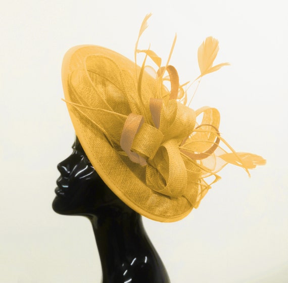 Caprilite Big Saucer Sinamay Gold 