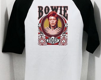 DAVID BOWIE BLACKSTAR T SHIRT BASEBALL TOP LONG SLEEVE RAGLAN UNISEX DAVID BOWIE BLACKSTAR T SHIRT BASEBALL TOP LONG SLEEVE RAGLAN UNISEX