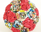 Paper Flower bouquet wedding bridal comic Marvel red comic book superhero