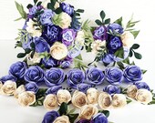 Paper Flowers wedding bridal bouquet alternative lilac purple green foliage any colour hand made
