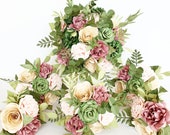 Paper Flower wedding Bridal bouquet foliage greenery romantic natural look
