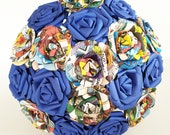 Paper Flower bouquet wedding bridal comic Marvel blue comic book superhero