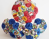 paper Flower wedding bridal bouquet superhero comic UK