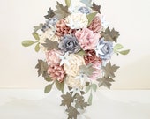 Cascade Bouquet Paper Flowers Bridal wedding Pink Blue Blush Theme EXAMPLE ONLY see description
