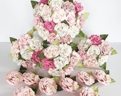 Paper Flowers wedding bridal bouquet dusky baby pale pastel pink Crystal Brooch theme whinnie the pooh harry potter book pages UK