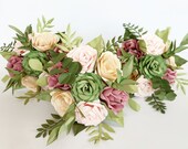 Paper Flower wedding Bridal bouquet foliage greenery romantic natural look bridesmaid flowers gift EXAMPLE ONLY see description